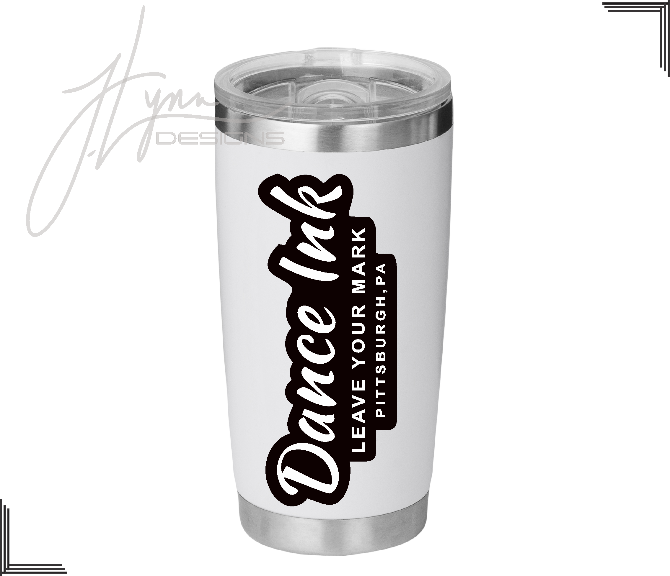 Dance Ink Car Decal - Modern Black & White Vinyl