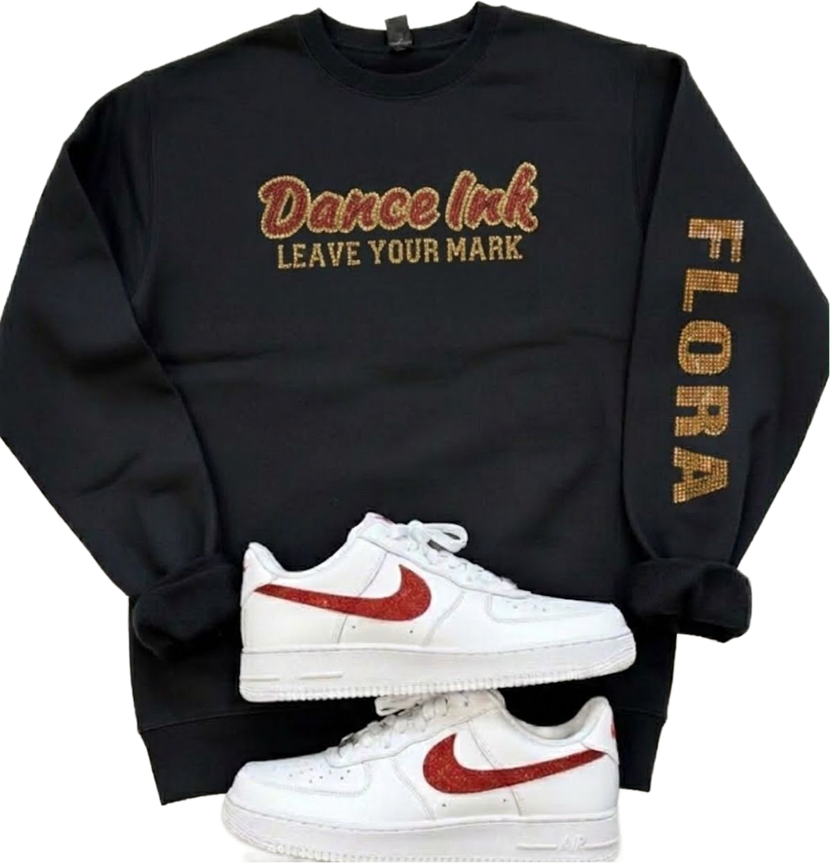 Dance Ink Crewneck Sweatshirt with Bling