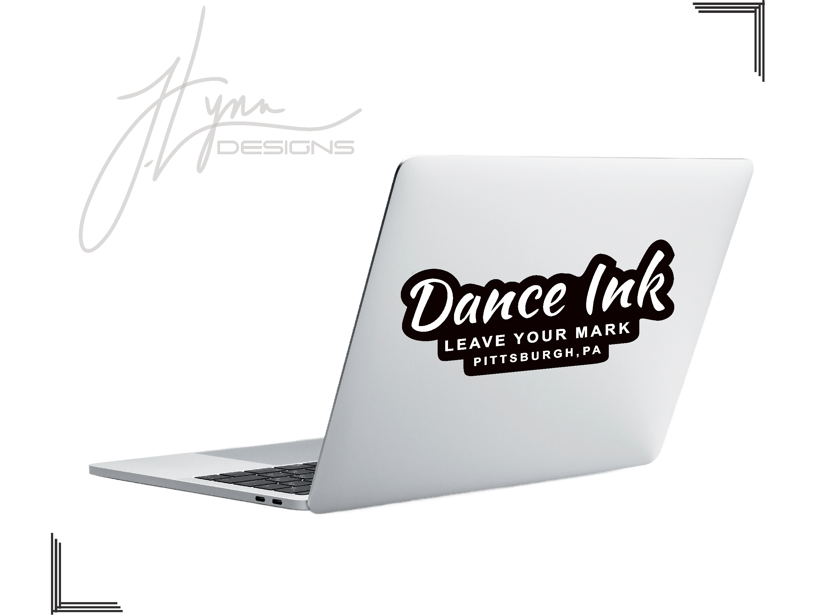 Dance Ink Car Decal - Modern Black & White Vinyl